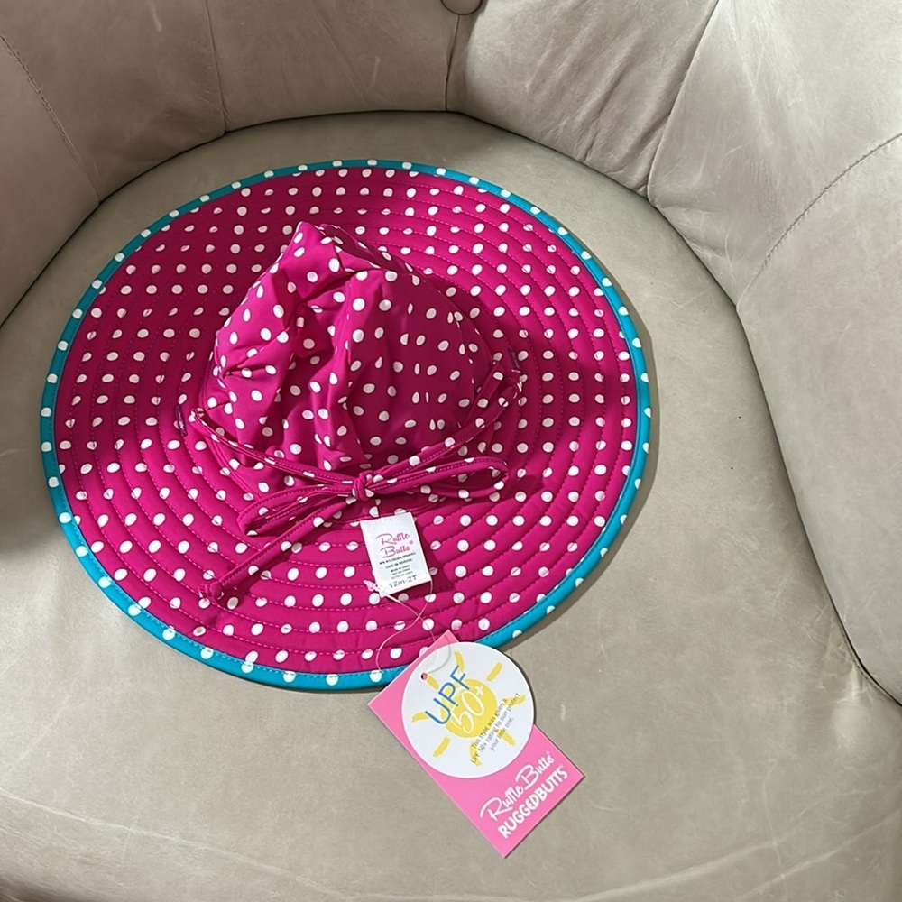 5 for 25$
Ruffle butts reversible sun hat NWT - Picture 5 of 5